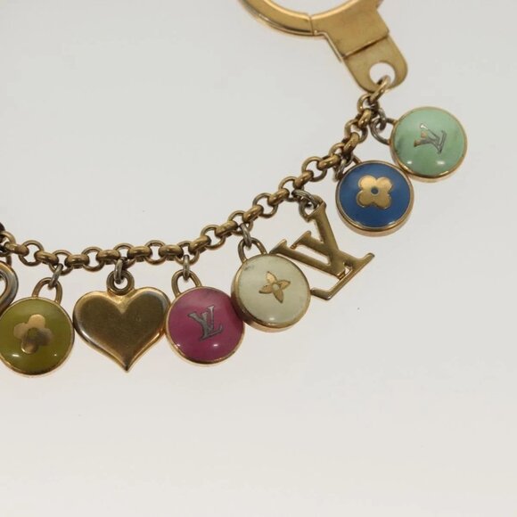 LOUIS VUITTON Porte Cles Chainne Pastille Key Holder Metal M66005 Auth 136335 - Picture 7 of 10